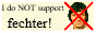 a button that says 'I do not support Fechter' with a crossed-out picture of Aaron Fechter.
